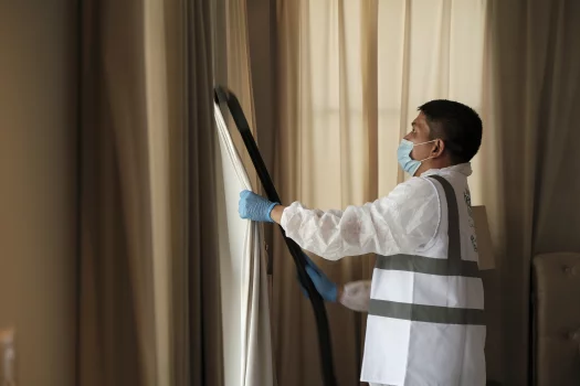 Curtain Cleaning and disinfection services by The Healthy Home